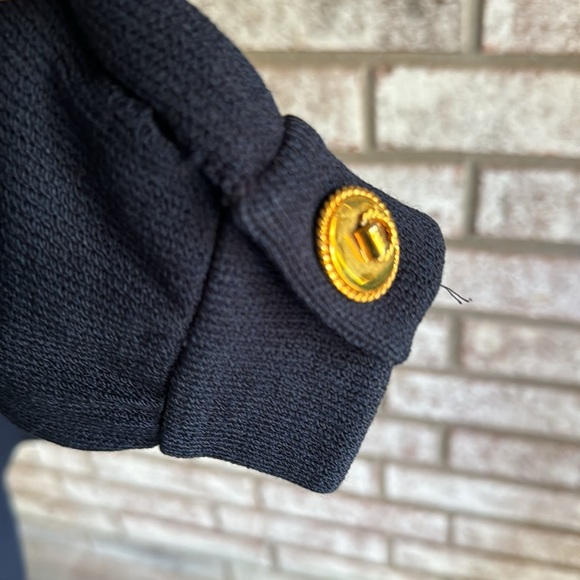 St. John Marie Gray Vintage Navy Santana Knit Jacket sz 4 To Die For Buttons - Picture 9 of 10